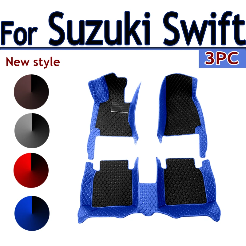Leather Car Floor Mats For Suzuki Swift AZG412 413D 414 2011 2017