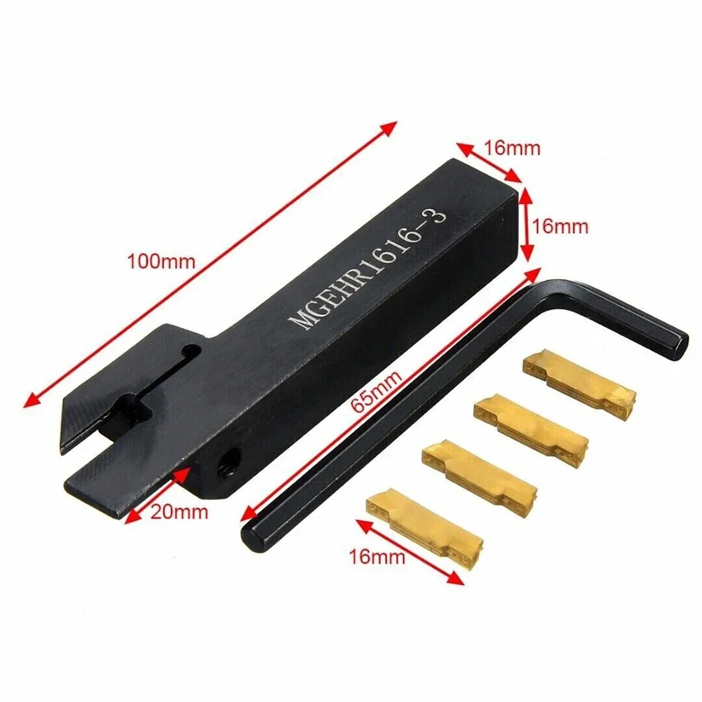

MGEHR1616-3 Lathe Cut-Off Grooving Parting Turning Tool Holder MGMN300 Inserts Blades Wrench Set For Semi-finishing Metalworking