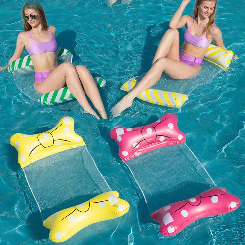 Inflatable Water Hammock， 4-in-1 Multi-Purpose Pool Hammock Pool Chair，for Beach Mat for Adult Summer Outdoor Swimming 