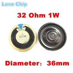 Compact High-Performance Mini Speaker - Variety of Sizes & Ohm Options Available (1W32R 36MM)