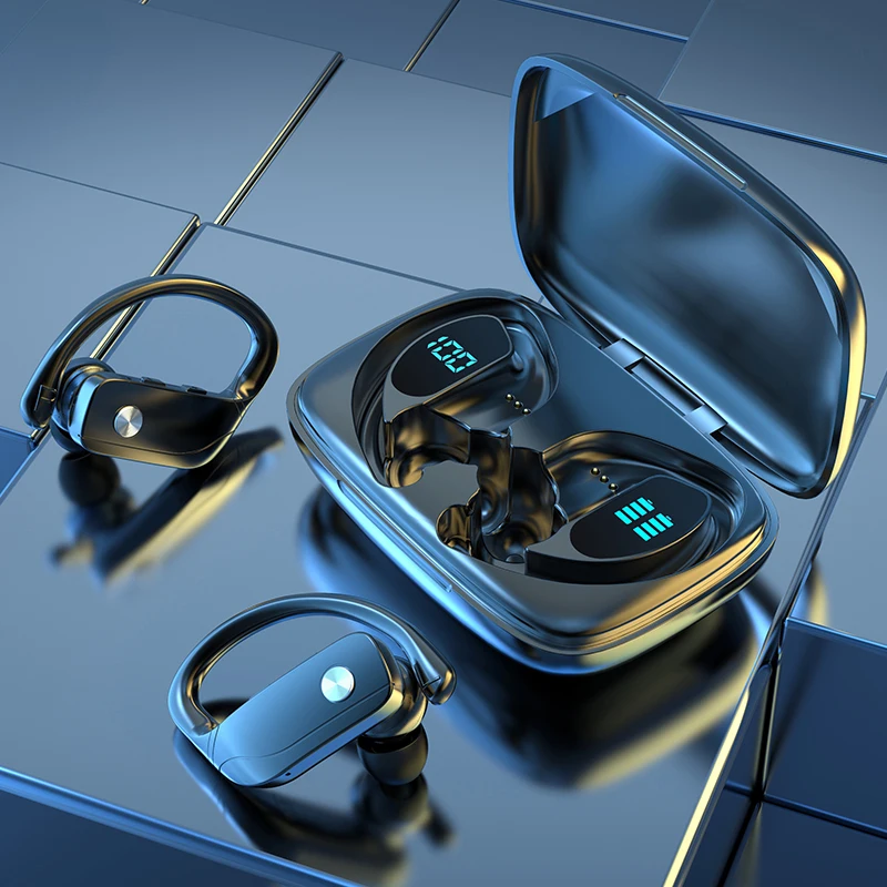 

Беспроводные наушники с зарядным боксом, 3500 мАч, Bluetooth 5,1, спортивные водонепроницаемые наушники-вкладыши светодиодный ным дисплеем, гарнитура с шумоподавлением и микрофоном