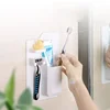 Silicone Toiletery Organizer Waterproof Toothbrush Holder with Mirror Razor Holder Designed for Shower and Bathroom 5