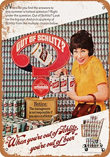 

Металлический знак-1968 пиво Schlitz-винтажный вид