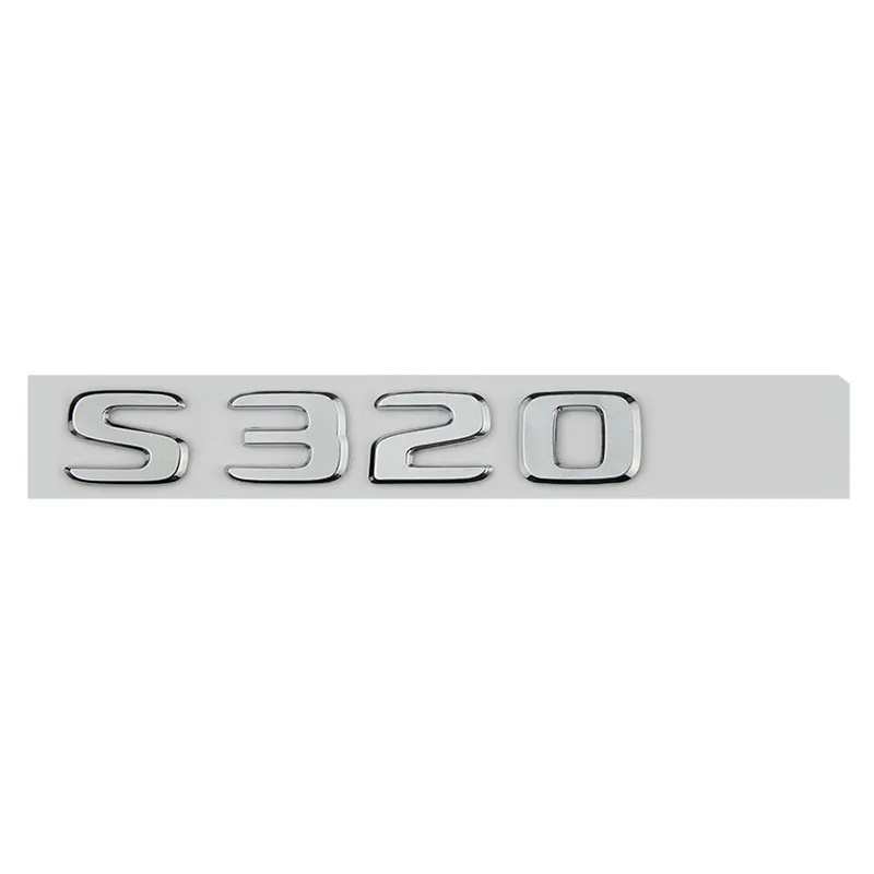 Flat 3D ABS Emblem Badge Car Body Rear Trunk Letter Stickers S320 S350 S400 S450 S500 S560 4MATIC For Mercedes Benz