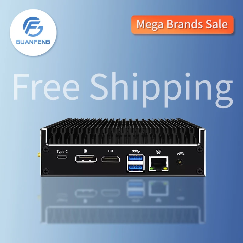 Intel Core I3-8130U Quad Core 6Usb Firewall Mini Pc Mini Computer Fanless Pc Windows 10 Pro Desktop Usb3.0 Htpc Minip