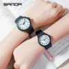 SANDA 9072 Students Watches New Design Soft TPU Strap Water Resistant Quartz Movement Outdoor Sports Analog Wrist Watch 4