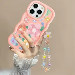 Flower Chain Silicone Phone Case - Soft Candy Color Cover for MOTO G32 (S16759)