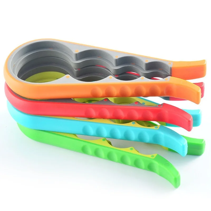 4 In 1 Lid Jar Opener Can Opener Bottle Opener Kitchen Tools Handy Screw Cap Openers Multi Purpose Can Non-slip Bottle Lid Grip Wrench Bottle Kitchen Gadgets