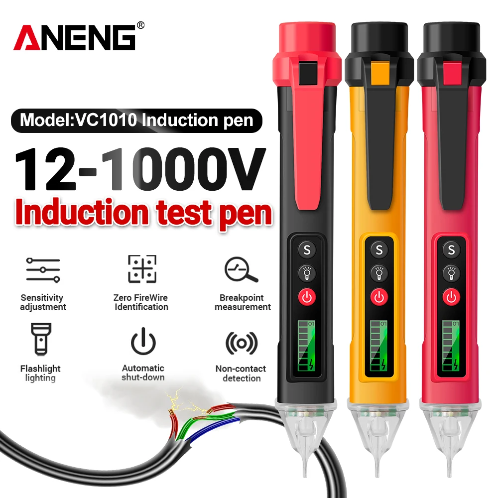ANENG-VC1010-Digital-Voltage-Detectors-12-1000V-Volt-Current-Electric ...