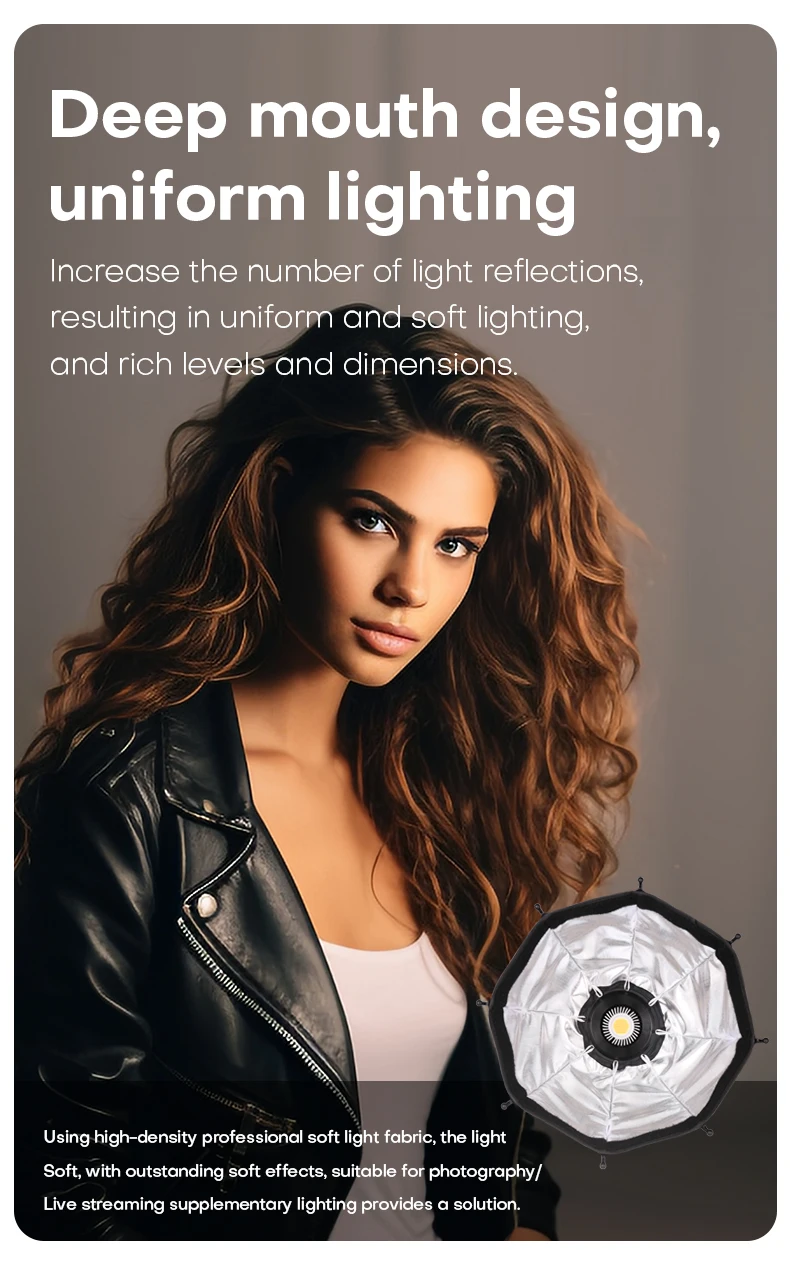 Description Picture 6 of itemMiNi Speedlite Portable 30cm Foldable Octagonal Softbox Quick Pack Light Box with Mini Mount for COB Video Light