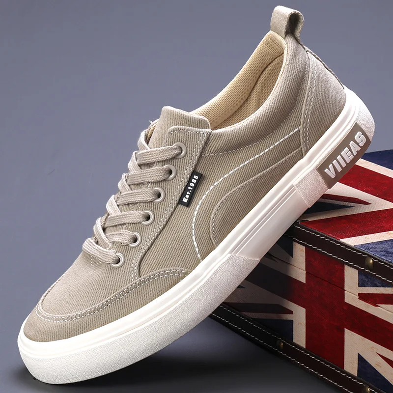 

Spring/Autumn Canvas Men's Shoes Breathable Casual Board Shoes Lace-Up Student Sports Shoes Sneakers for Men Zapatillas Hombre