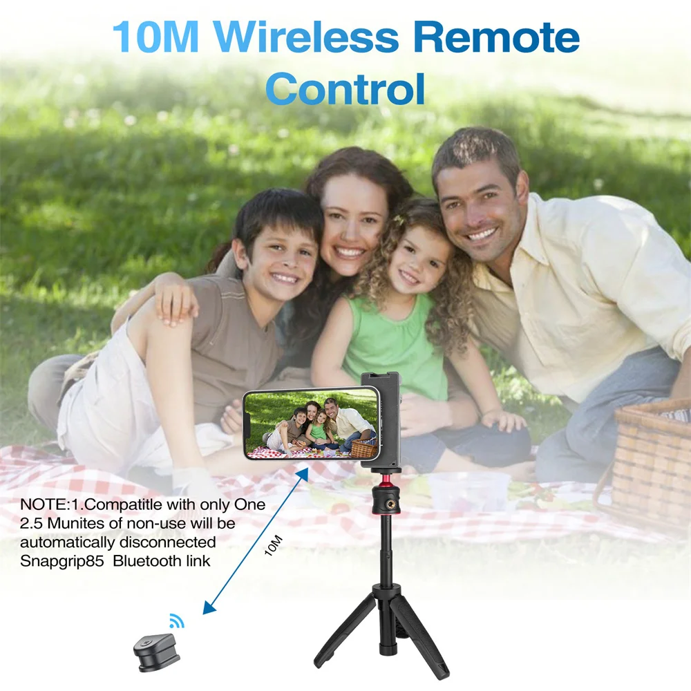 블루투스 원격 셔터가 장착된 Magsafe 핸드그립 전화 브래킷용 자기 전화 그립 아이폰 안드로이드 전화용 1/4 삼각대 마운트