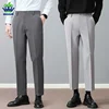 Brand Clothing Spring Formal Ankle Length Pants Men Business Elastic Waist Suit Pant Korean Trousers Plus Size 27 40 42 1
