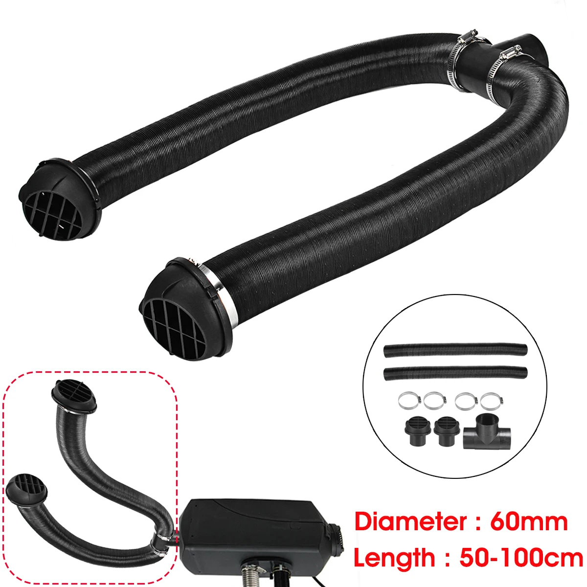 Webasto Eberspacher ڵ ķο     Ʈ  Ʃ,  ⱸ Ʈ ȣ,  50-100cm , 60mm
