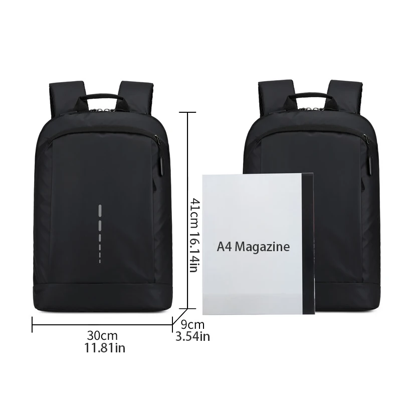 16 inch lightweight travel laptop backpack, large capacity portable backpack, adjustable strap, business backpack