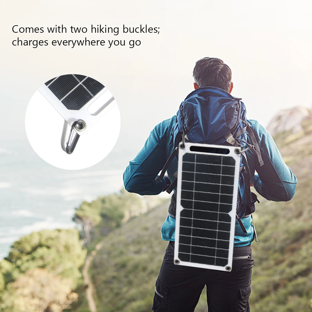 USB Solar Panel Outdoor 6W 5V Portable Solar Charger Panel Climbing Charger Travel DIY Generator