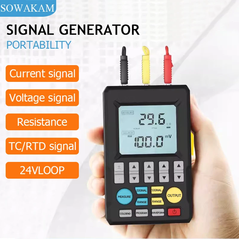 Signal Generators Portable Signal Sources Current and Voltage RTD Thermocouples Resistance Analog Handheld Process Calibrators