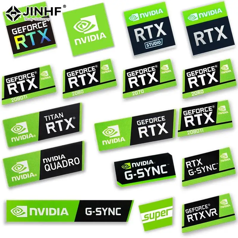 Graphics Card Sticker RTX 2080Ti 2070 2060 TITAN VR GTX Label Desktop Sticker Laptop Graphics Card Label Laptop Desktop Label