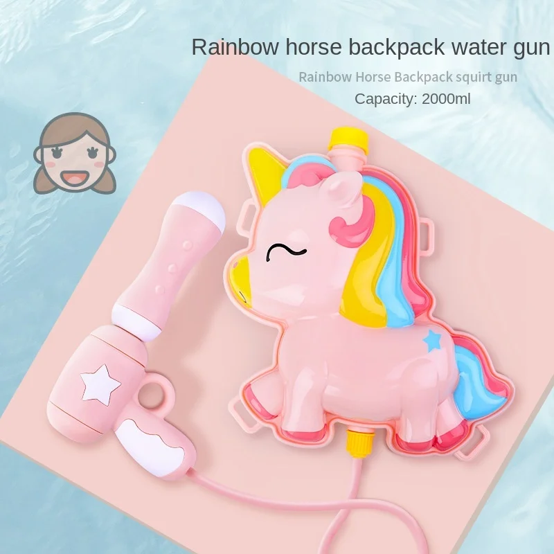Children Summer Water Guns Outdoor Beach Water Battle Wimming Pool Party Backpack Spray Water Gun Cartoon Animals Water Gun Kids 5