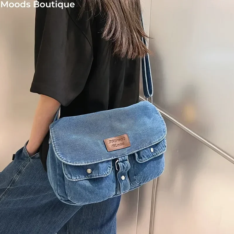

And Trends Capacity Multi For New Shoulder Bags Crossbody Bag Big Purses 2023 Denim Handbags Pockets Women Hobo Totes Messenger