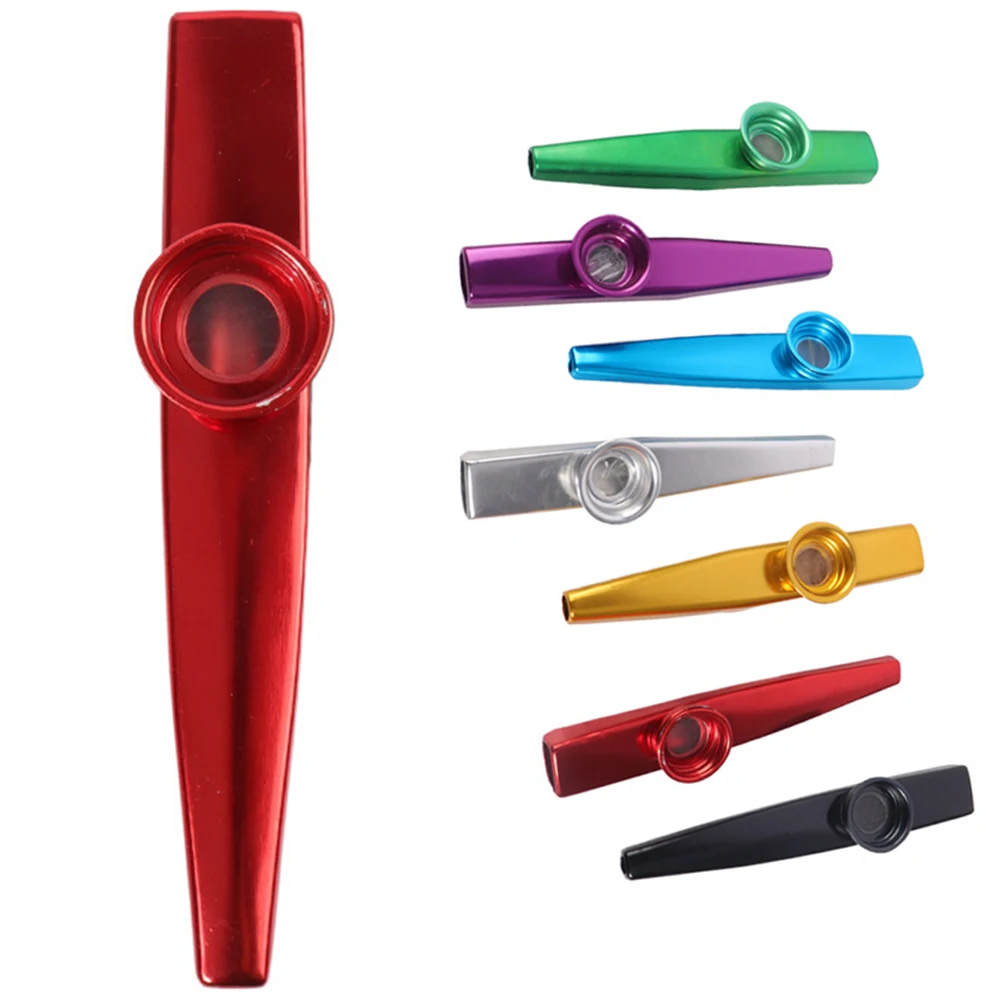 Metal Kazoo With Flute Tube And Three Flute Membranes, Mouth Flute High  Quality Woodwind Instrument. Light