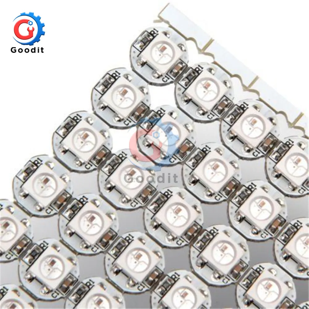 Bits Digital WS2812 RGB LED Ring Full Color Highlighting 5050 SMD Leds Strip Module Microcontroller DC 5V for Arduino 50Pcs