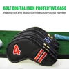9Pcs Golf Head Covers for Iron Covers PU Leather (4 5 6 7 8 9 Pw Aw Sw ) Colorful Number Embroideried Waterproof Fit All Brands 3