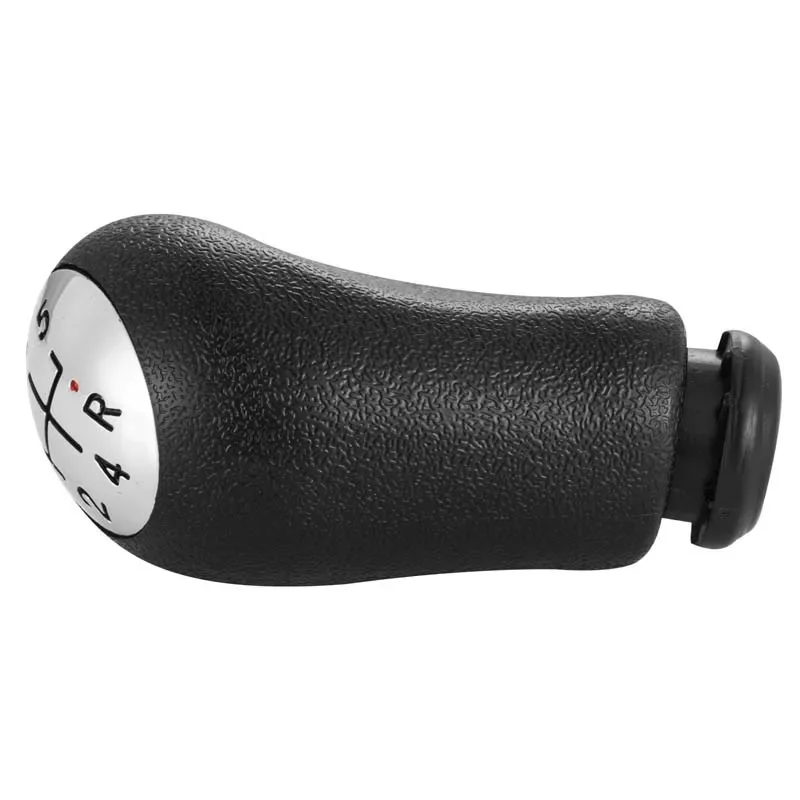 Universal 5-Speed Black Gear Shift Knob with Dust-Proof Cover