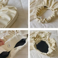 Fashion Pleated Handlebags for Women PU Cloud Bags Leisure Armpit Bag Shopping Shoulder Bags Dumpling Handbag Female Hand Bags - Image 5