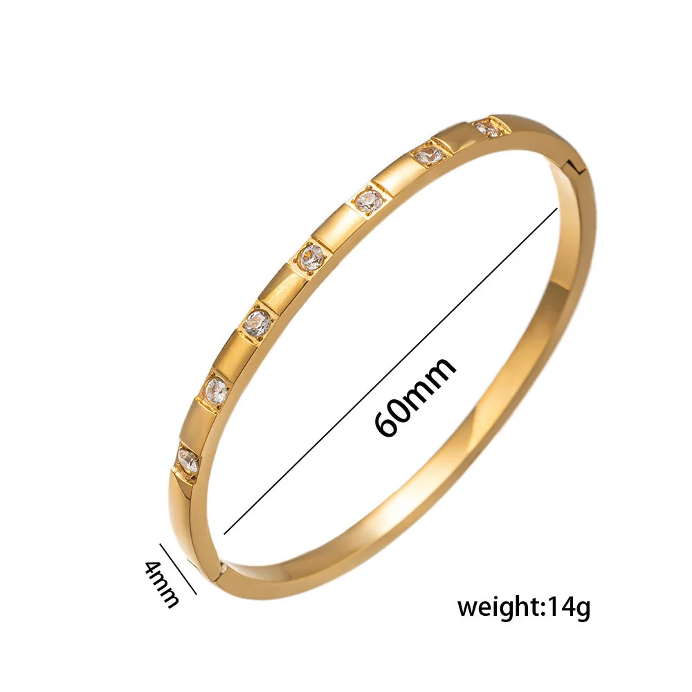 Bangle Bracelet Stainless Steel Multi-category Set for Women 18k Plated Couple Gift