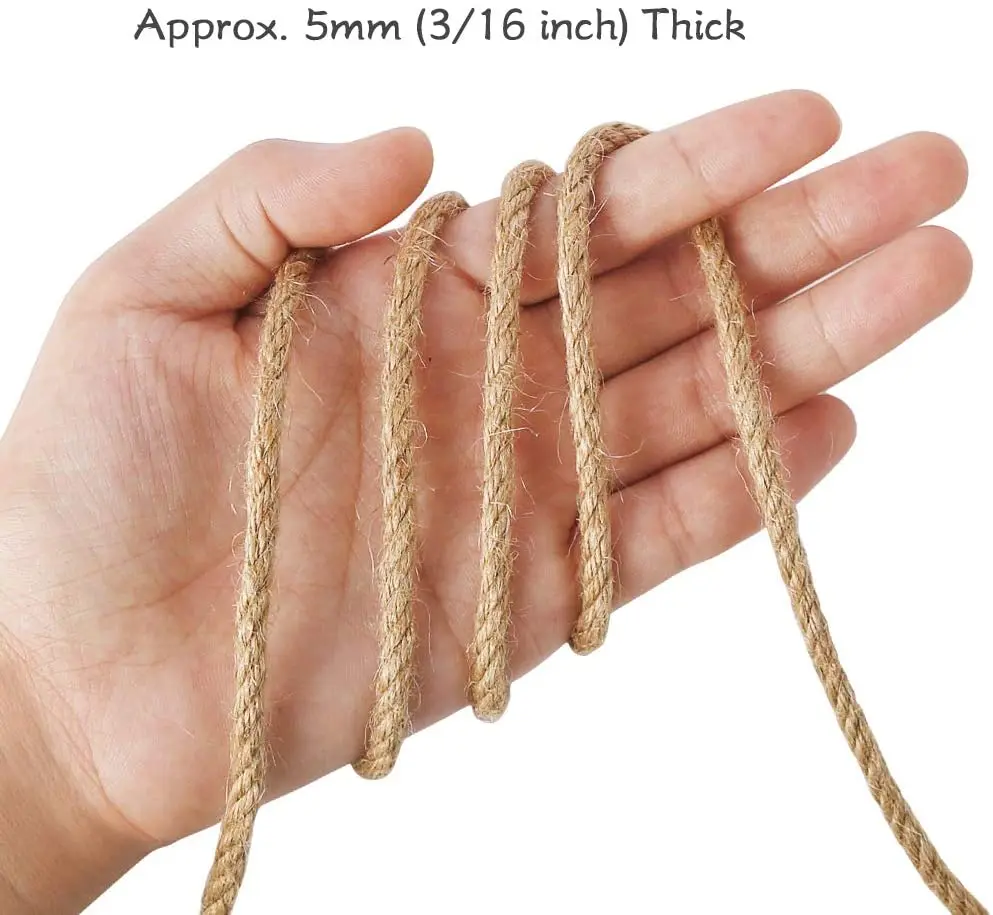 Corde De Jute, Ficelle D'Emballage, Corde De Chanvre De Bricolage Jardinage, Ficelle De