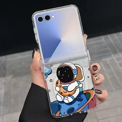 Magnetic Creative Letter Pattern Hard Phone Case with MagSafe Compatibility - Galaxy Z Flip5 (B368 Transparent)