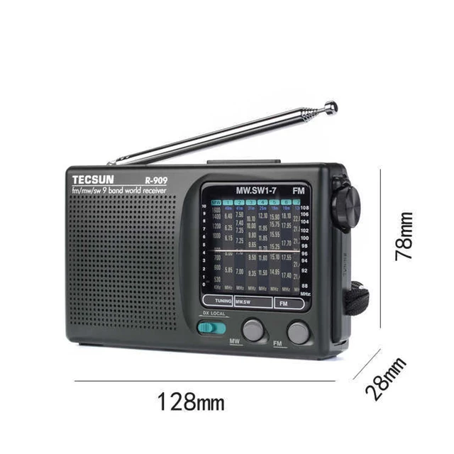 TECSUN R-909 AM FM Portable Radio De Poche Toutes Bandes Radio