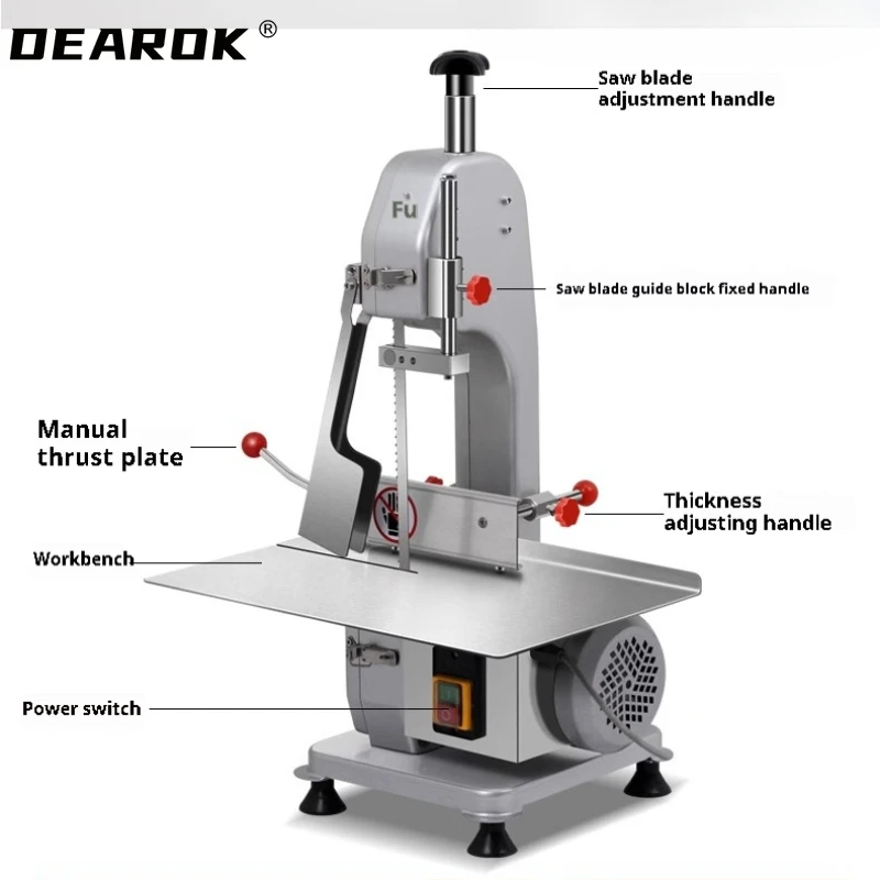 Electric Bone Saw Cutting Machine Food Processor Commercial Desktop Electric Bone Saw Cutter Bone Cutter Small Bone With 2 Saws 4