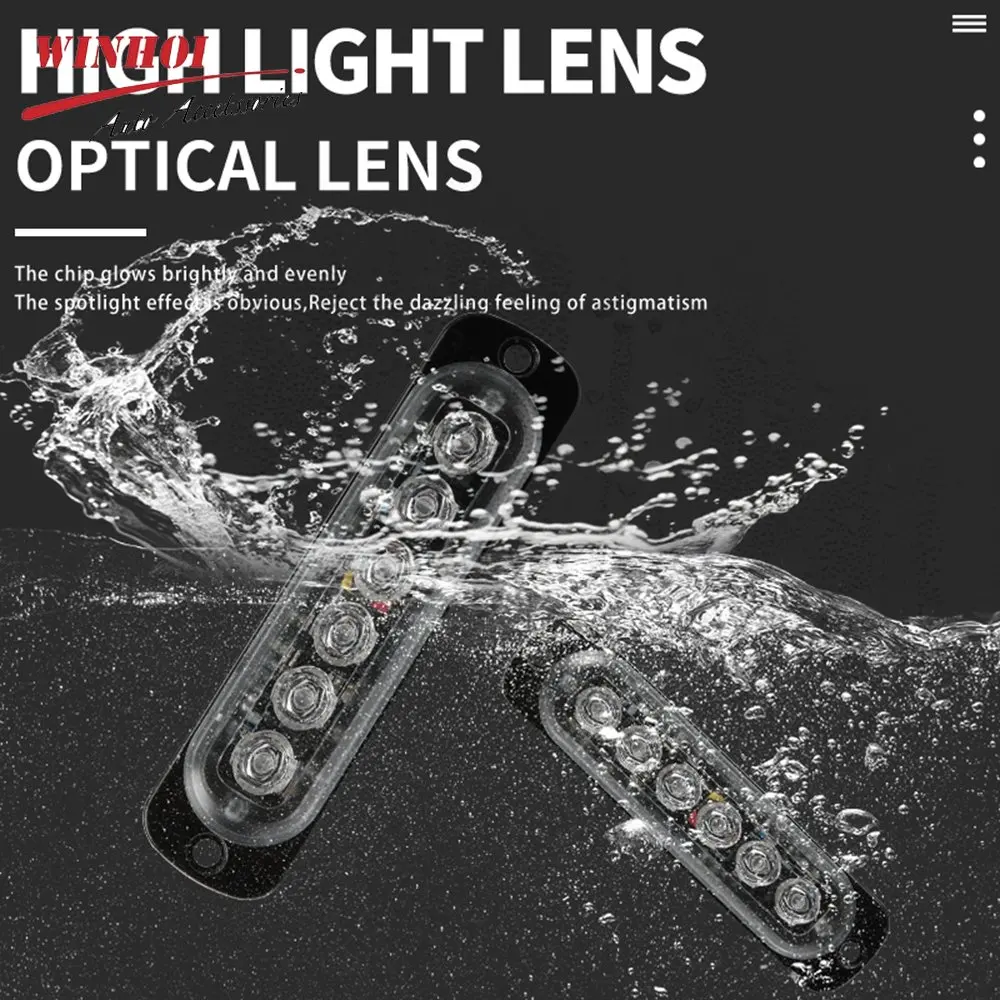 FXC 4-LED Strobe Lights For Trucks Amber Waterproof Emergency Beacon Flash Lights - View #14