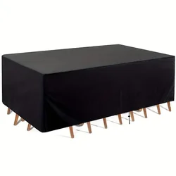 Heavy Duty Waterproof Patio Furniture Covers - 160x160x80cm (Black)