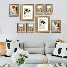 

ArtbyHannah 4pcs Photo Frame 10x15 Gold Wall Decoration Frame Plexiglass Poster TableTop Pictures Frames for Wedding Home Decor
