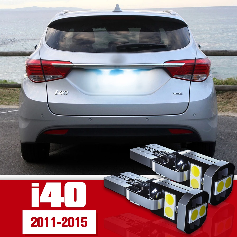 

2pcs License Plate Light Accessories LED Bulb Lamp For Hyundai i40 2011 2012 2013 2014 2015