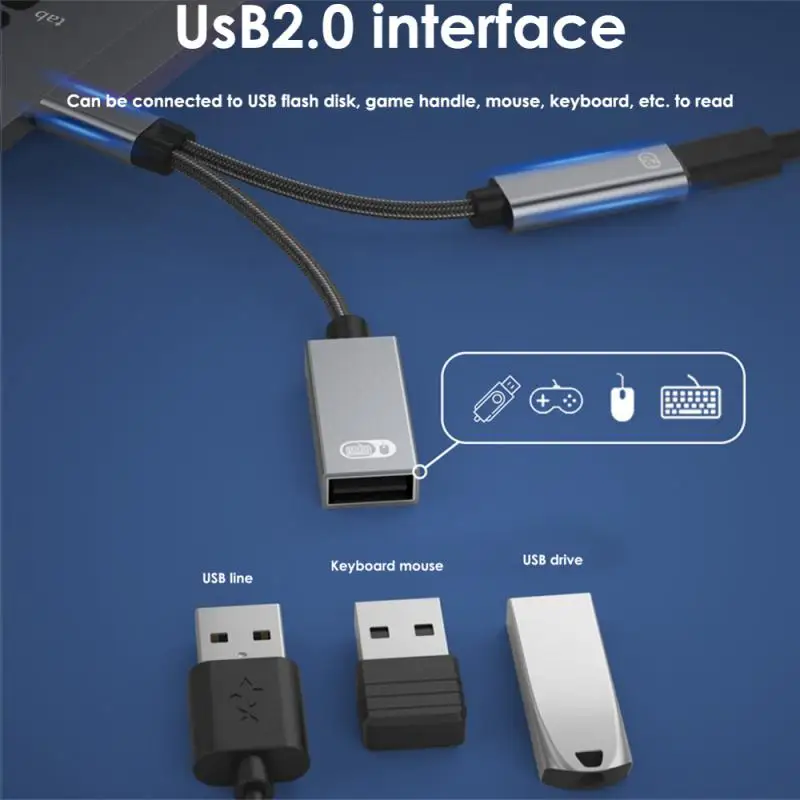 2 in 1 USB C OTG 케이블 어댑터, C타입 수-USB-C 암, 60W PD 고속 충전, USB 암 스플리터 어댑터 포함