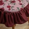 Detachable Washable Floral Pattern/Solid Color Dining Chair Cushion Comfort Non-slip Lace-up Four Seasons Seat Mat Buttocks Pad 2