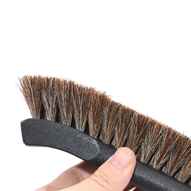 Soft Horsehair Leather Cleaning Brush Genuine Horsehair Detailing Brush Car Interior Detailing Tool for Car Cleaning and Washing horsehair cleaning brush car detailing brush set car interior dust brush car cleaning accessories car cleaning tool car washing brush car wash brush