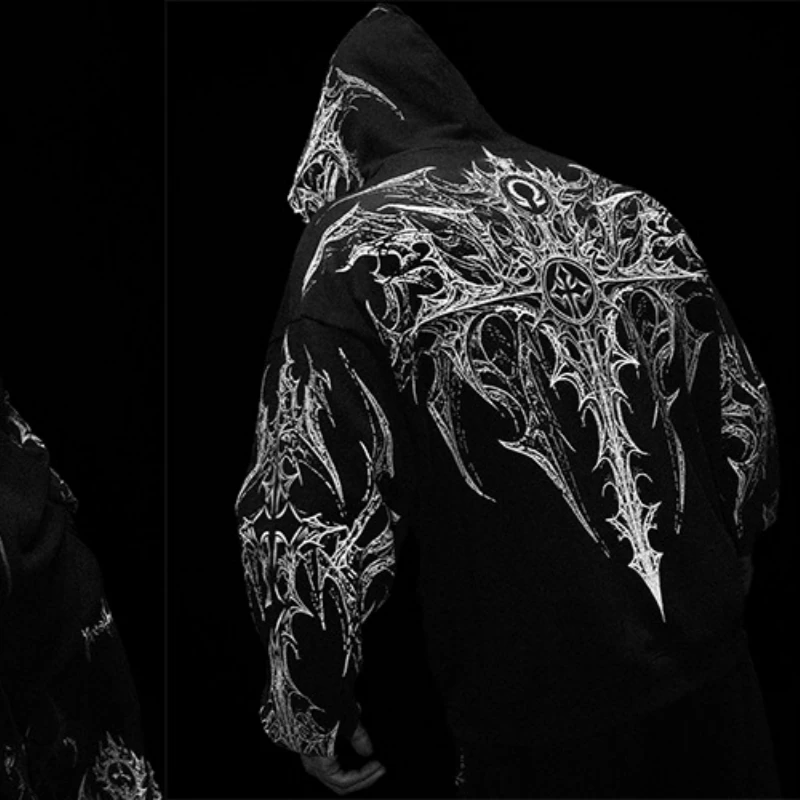 Breathedivinity Gothic-style American street sports fitness loose