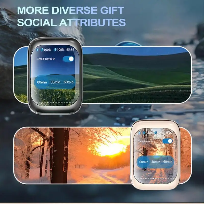 Wireless Ear Buds In-Ear Headphones Wireless Earbuds Slider Earphones Cordless Earbuds Full Color Touchscreen Ear Buds In-Ear