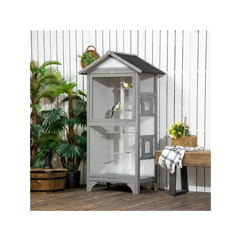 Spacious Metal Bird Cage for Small Birds