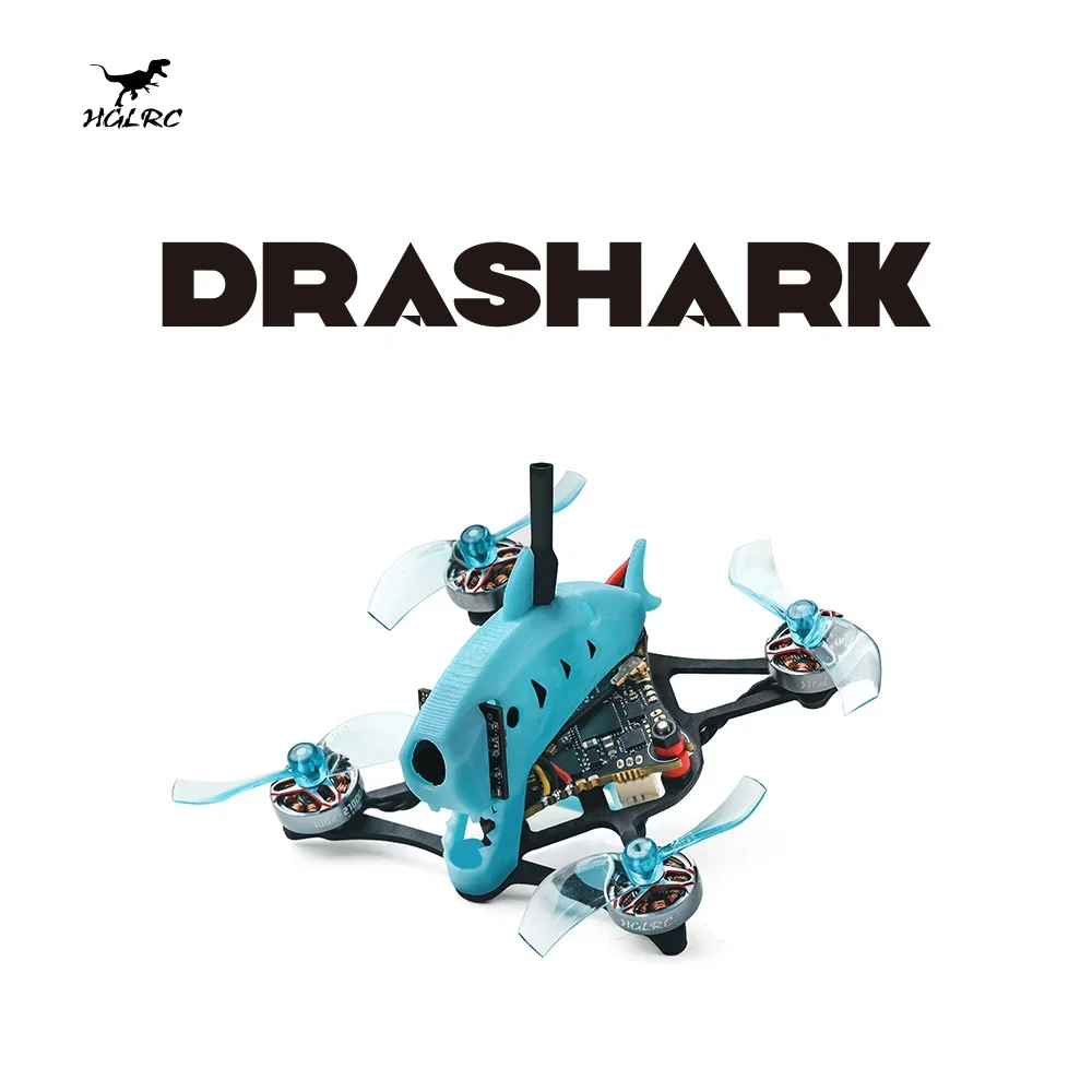 

Дрон HGLRC Drashark 1,6 дюймов 1S FPV для фристайла 75 мм зубочистка 25-200 мВт VTX SPECTER 1002 21000KV