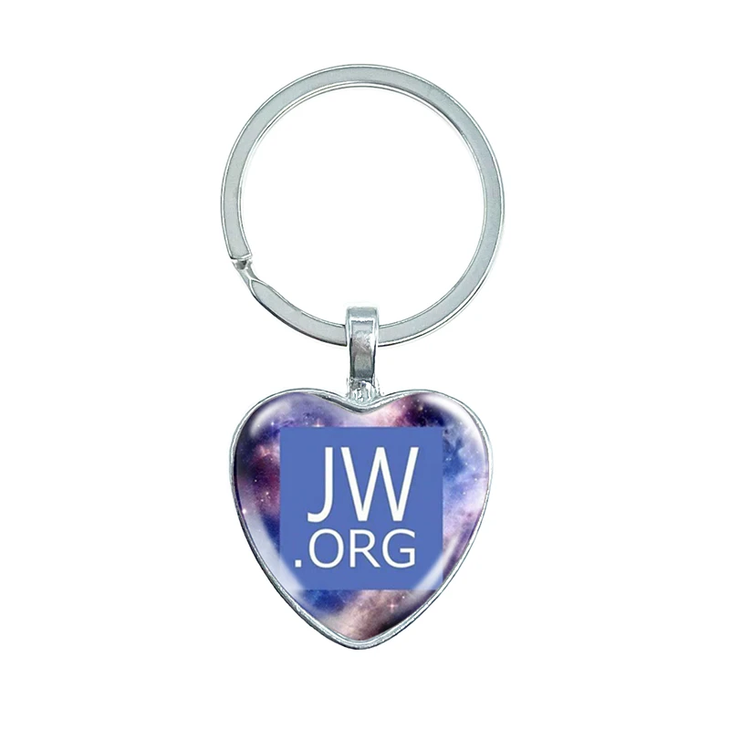 Jw. Org Romantic Flower Jehovah's Witness Heart Keychain Give Men's And Kdis Necklaces Jewelry Gift