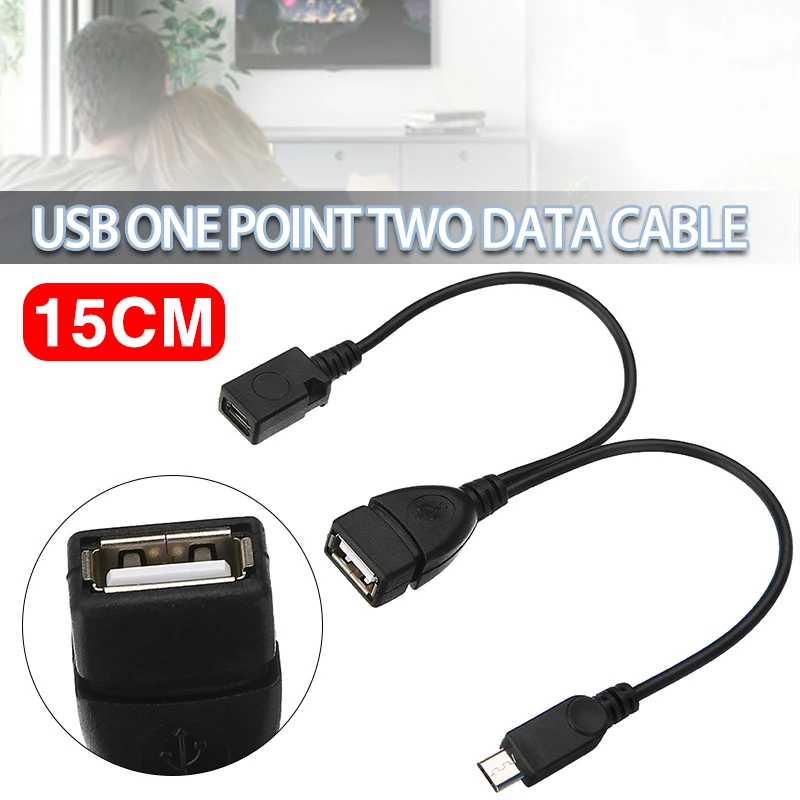 OTG Host Power Splitter Y Micro USB 2.0 Male To USB Male Female Adapter Cord  High Speed Cable Fit For Fire TV Stick - AliExpress