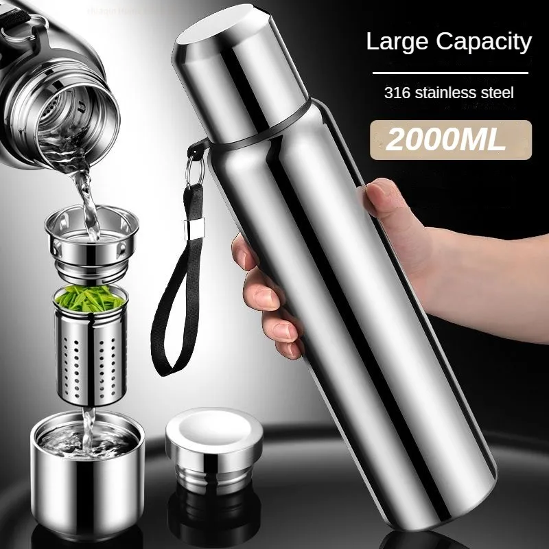 Bouteille Isolée (gourde) 450ml Acier Inoxydable Couvercle À Bouton