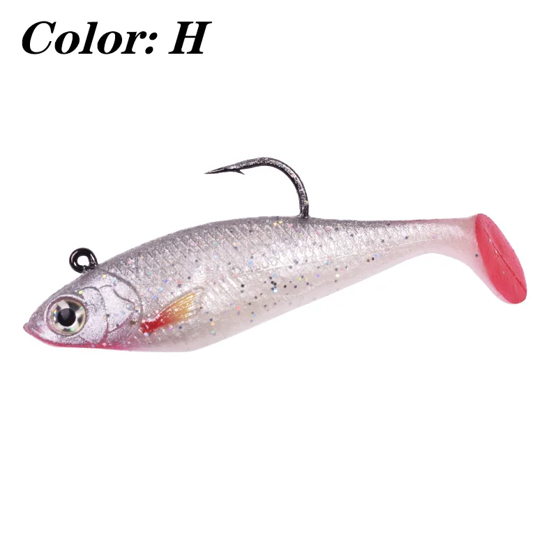 1PCS Silicone Swim Tail Soft Bait 7.5cm 9g Jigging Wobblers Fishing Lure  Artificial Rubber Baits for Sea Bass Carp Spoon Tackle