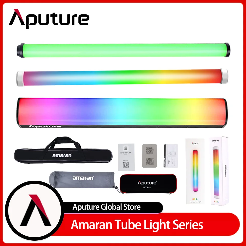 

Aputure PT2c Amaran T2c MT Pro RGB Full-color Video Light Battery-powered Pixel Tube Light Stick for Photography Studio